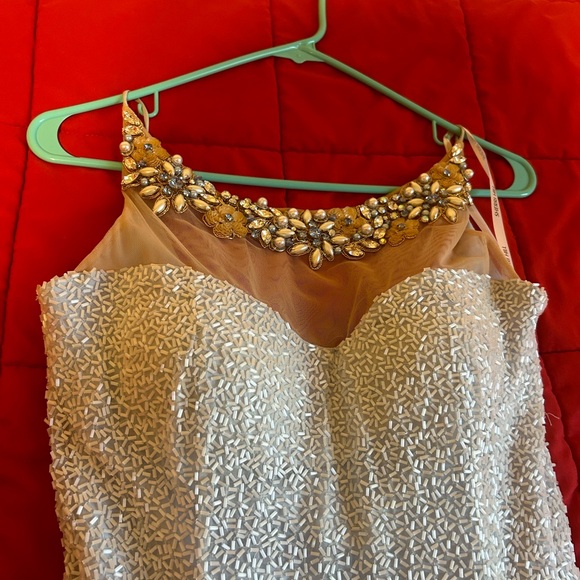 Sherri Hill blue sequence full length gown size 8. - Picture 10 of 12